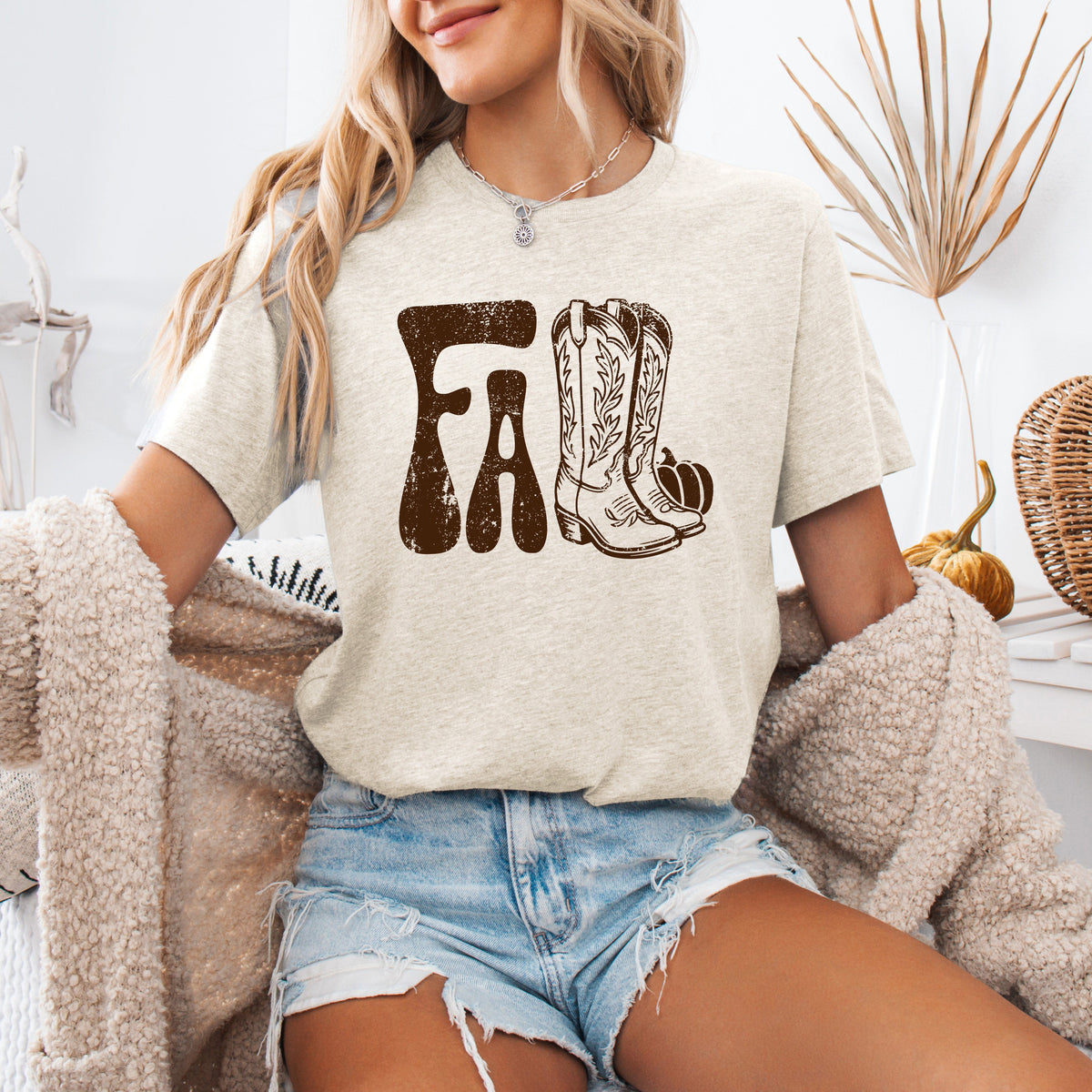Fall Cowboy Boots Graphic Tee