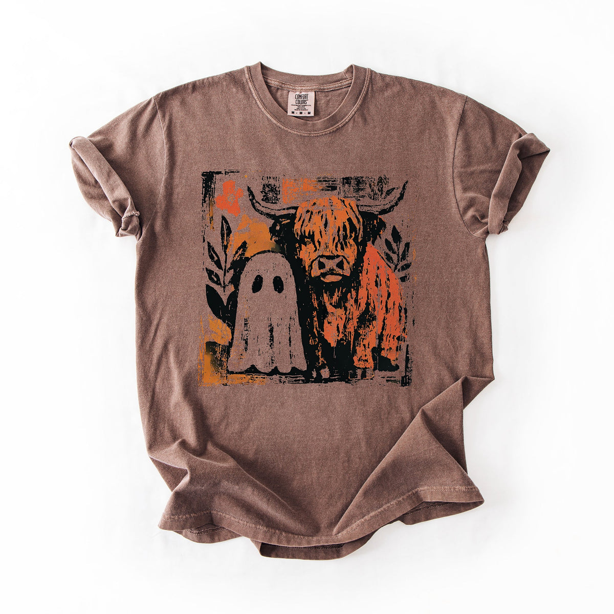 Ghost & Cow Halloween Comfort Colors Tee
