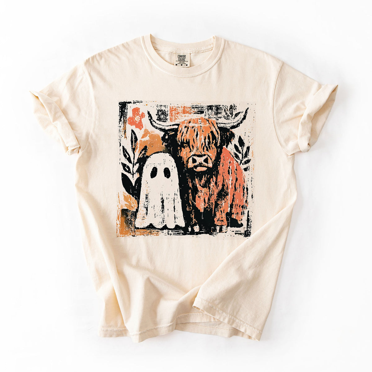 Ghost & Cow Halloween Comfort Colors Tee
