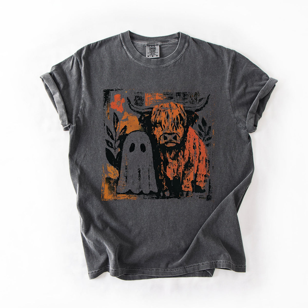 Ghost & Cow Halloween Comfort Colors Tee