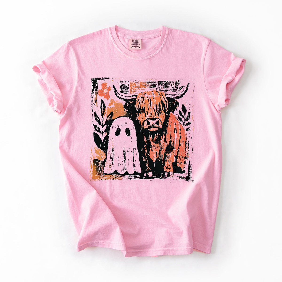 Ghost & Cow Halloween Comfort Colors Tee