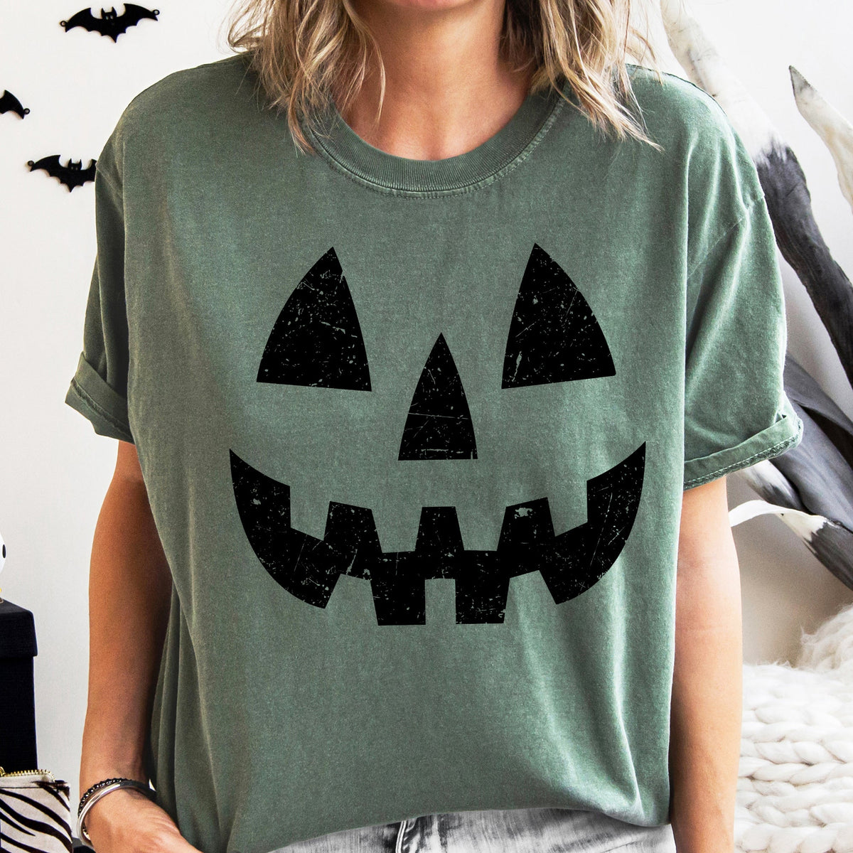 Jack-O-Lantern Trick-or-Treat Comfort Colors Tee