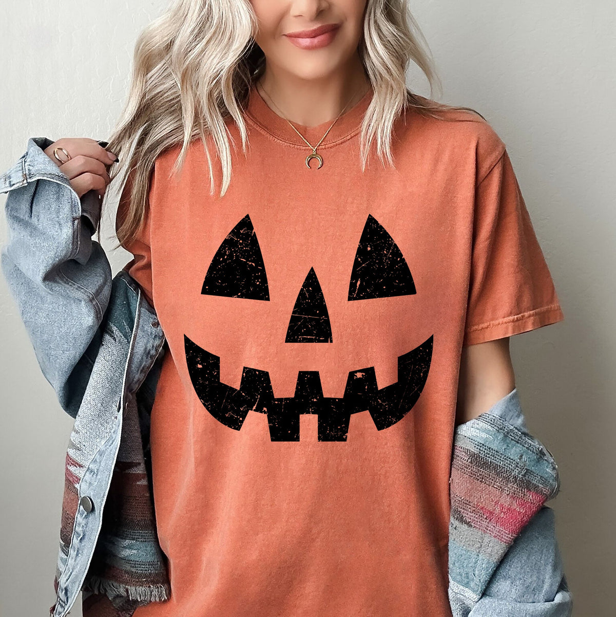 Jack-O-Lantern Trick-or-Treat Comfort Colors Tee