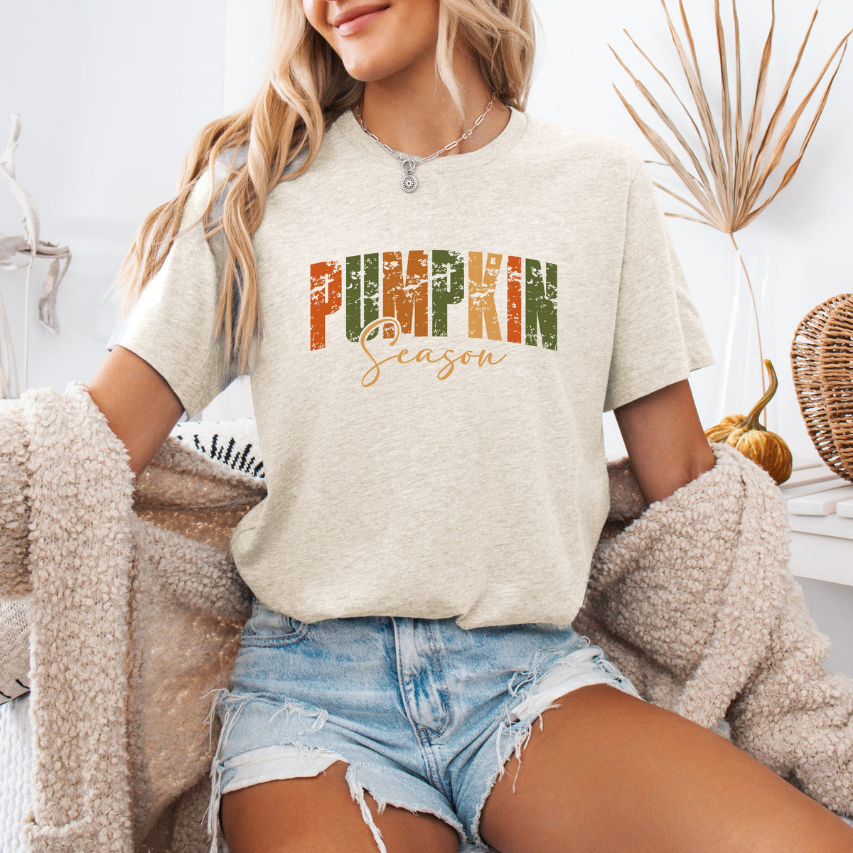 Pumpkin Season Retro Varsity Tee