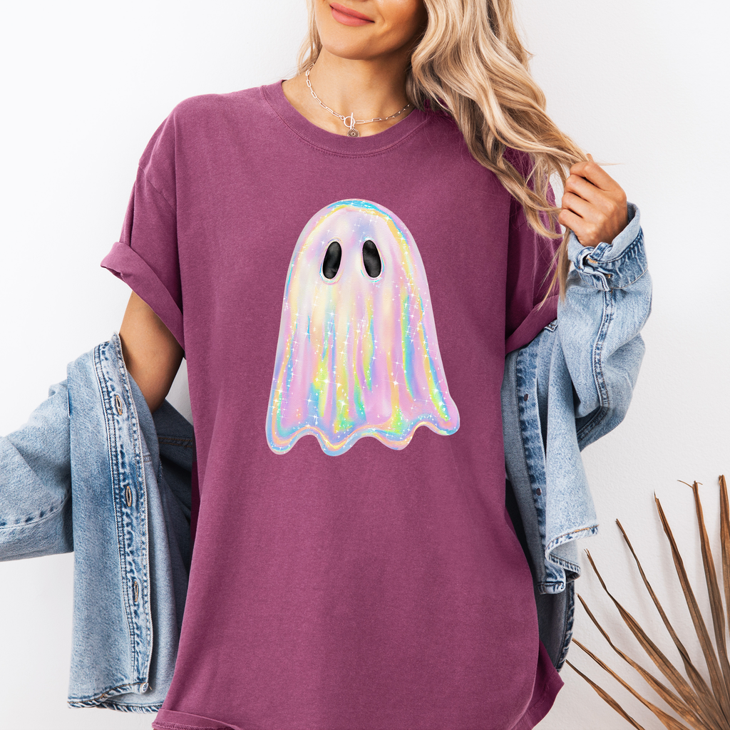 Shimmering Ghost Boo Comfort Colors Tee