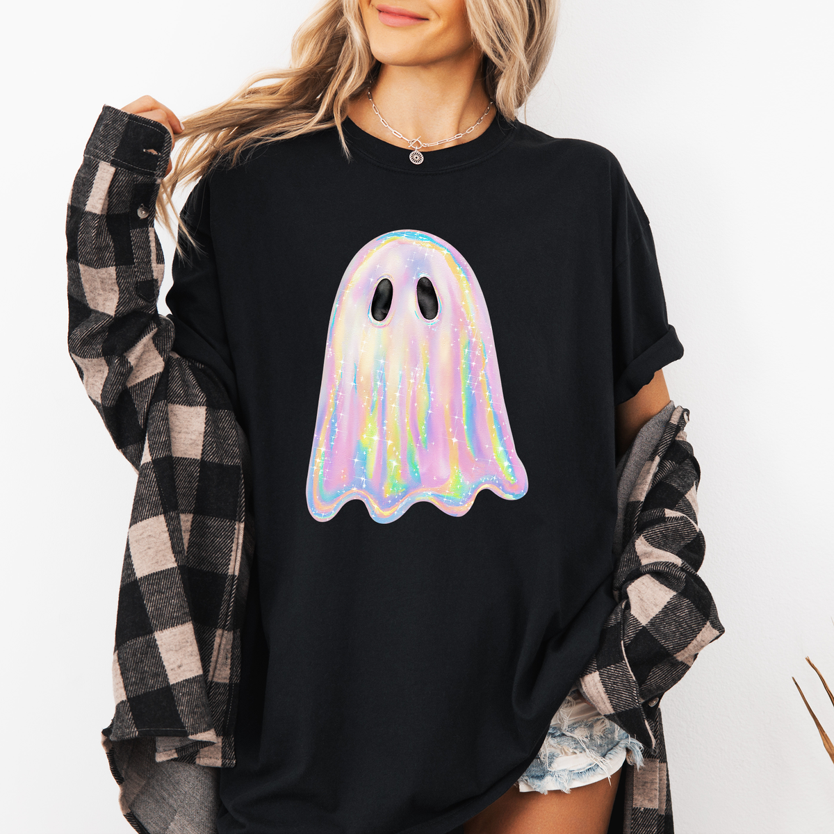 Shimmering Ghost Boo Comfort Colors Tee