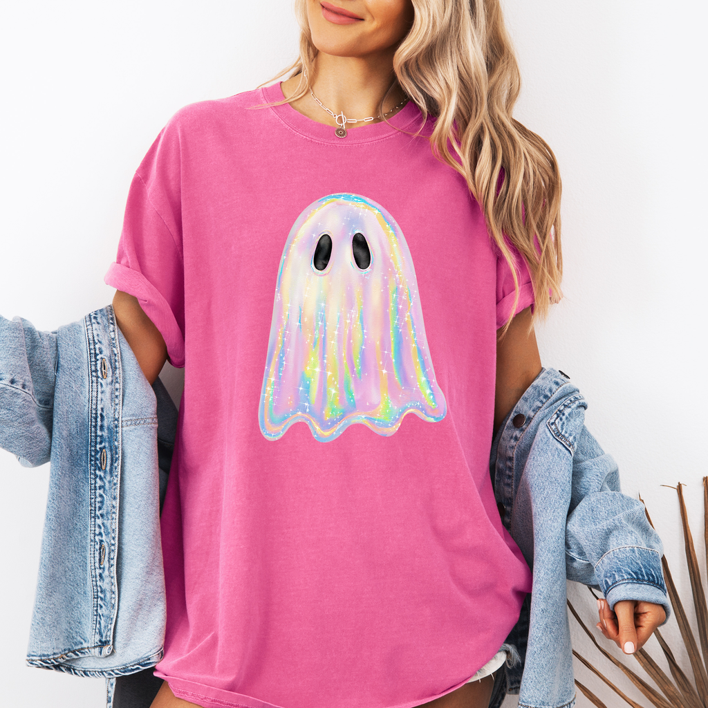 Shimmering Ghost Boo Comfort Colors Tee