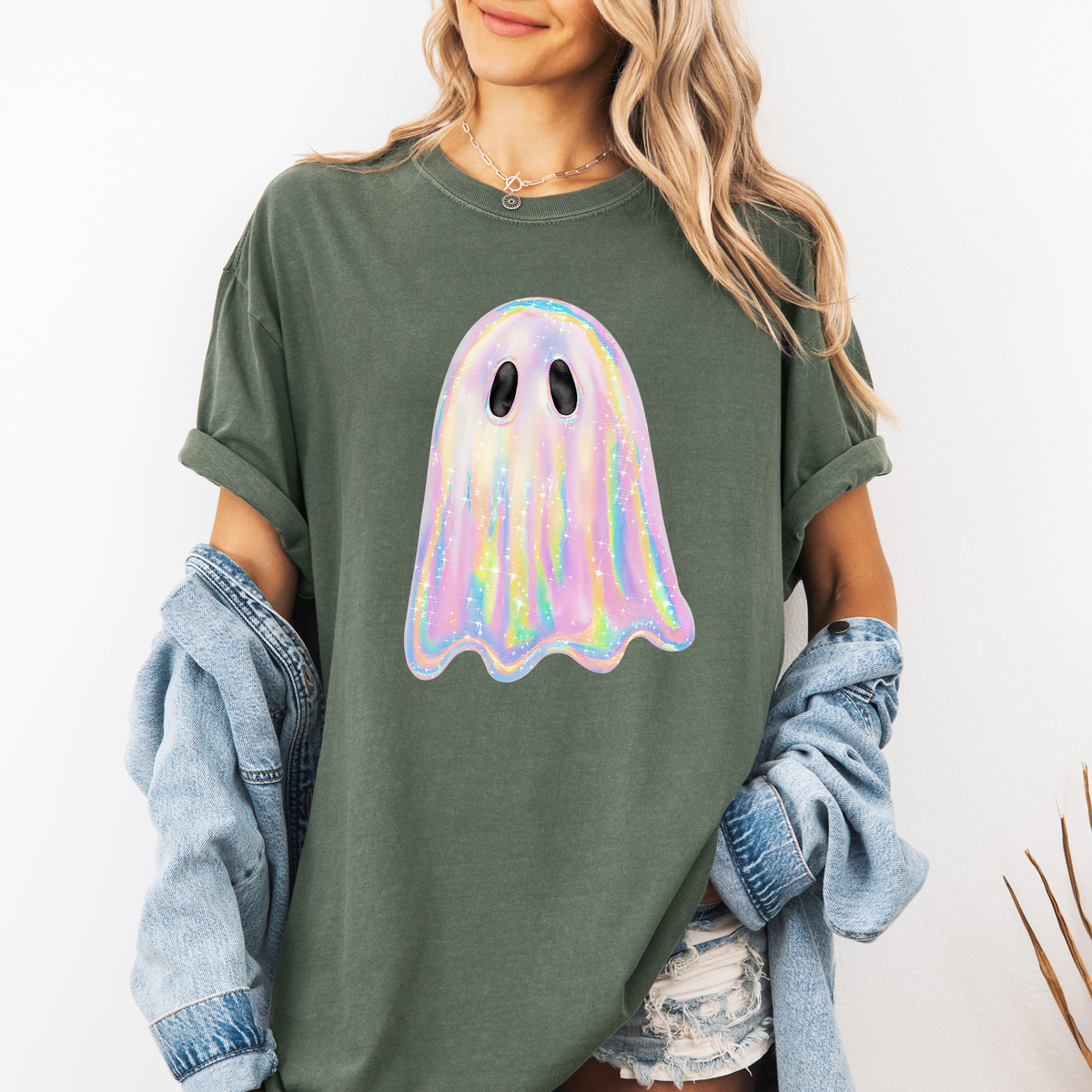 Shimmering Ghost Boo Comfort Colors Tee
