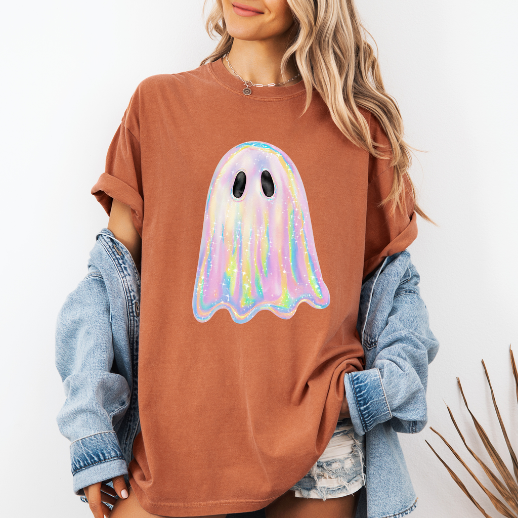 Shimmering Ghost Boo Comfort Colors Tee
