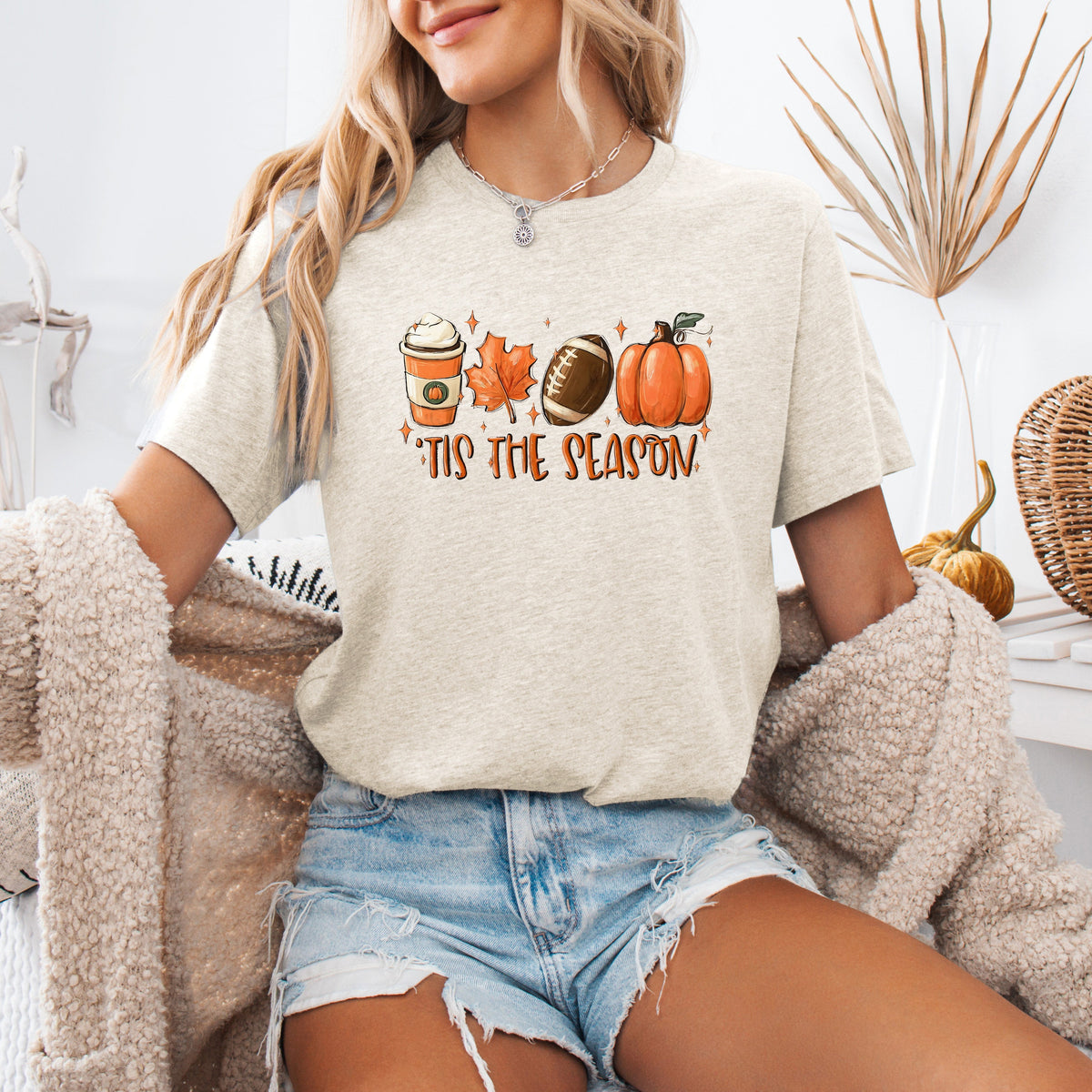 Pumpkin Football Game Day Graphic Tee